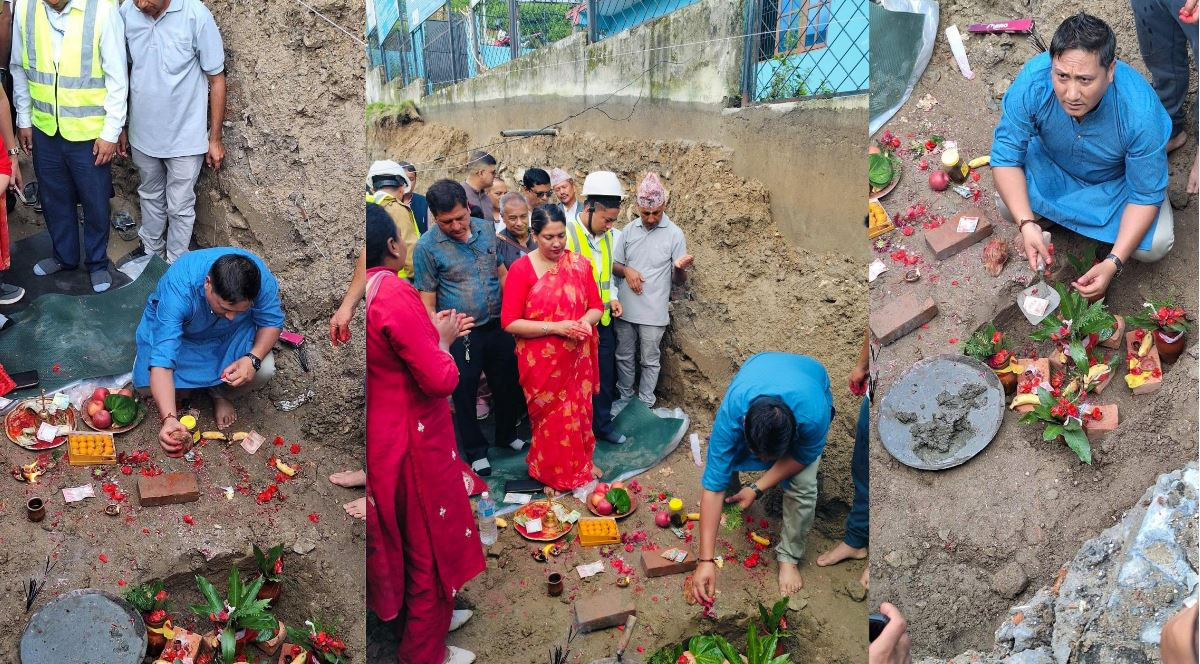 तार्केश्वर ६ मा नगर अस्पताल बन्ने, नगर प्रमुखले गरे शिलान्यास