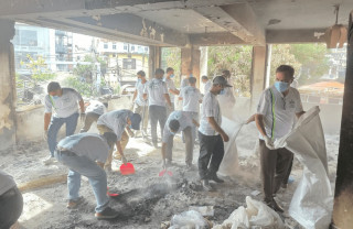 शिवम् शिमेन्टद्वारा जिल्ला प्रशासन कार्यालय, काठमाडौंमा सरसफाई