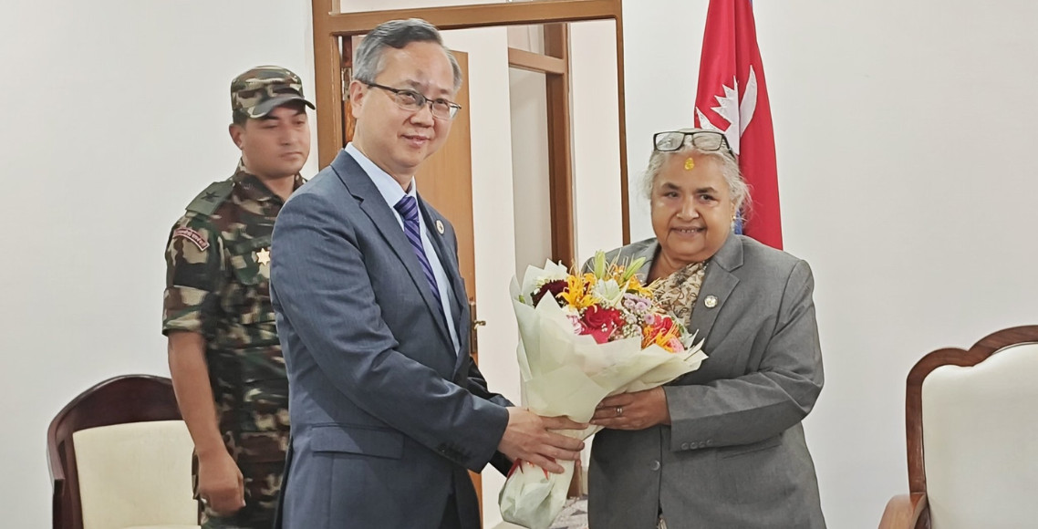 प्रधानमन्त्री सुशीला कार्की र चिनियाँ राजदूत चेन सोङबीच भेटवार्ता
