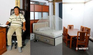 मन्त्रालयमै  खान र बस्न थाले शिक्षामन्त्री महावीर पुन