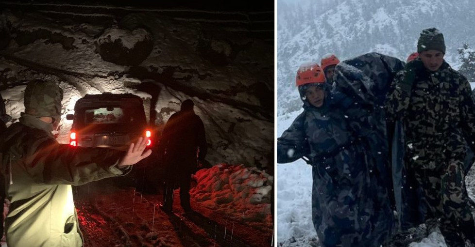हिमपातमा फसेका २ सय विदेशी पयर्टकसहित १५ सय जनाको सेनाले गर्यो उद्धार