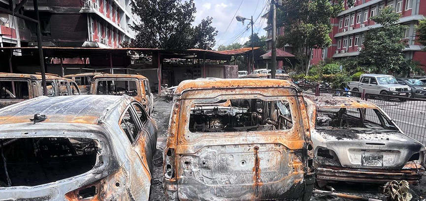 जेनजी आन्दोलनमा प्रहरीका सवारीसाधनतर्फ ५४ करोडको क्षति