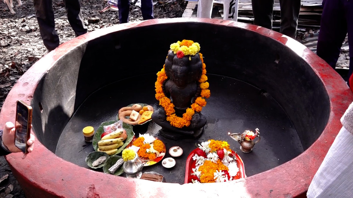 व्रह्मा मन्दिरमा ४० वर्षपछि मूर्ति पुनःस्थापना