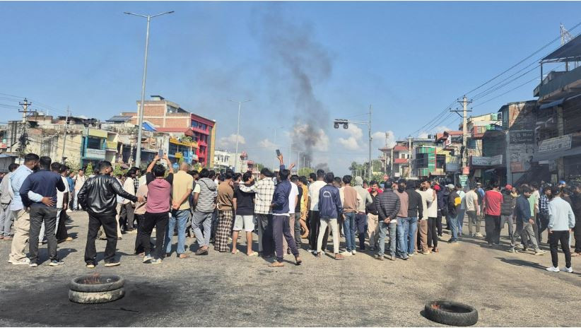 बाराको सिमरा क्षेत्रमा आज पनि जेनजी प्रदर्शन