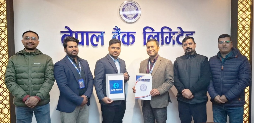 नेपाल बैंक र क्युरा हेल्थबीच विशेष छुट सम्बन्धी सम्झौता