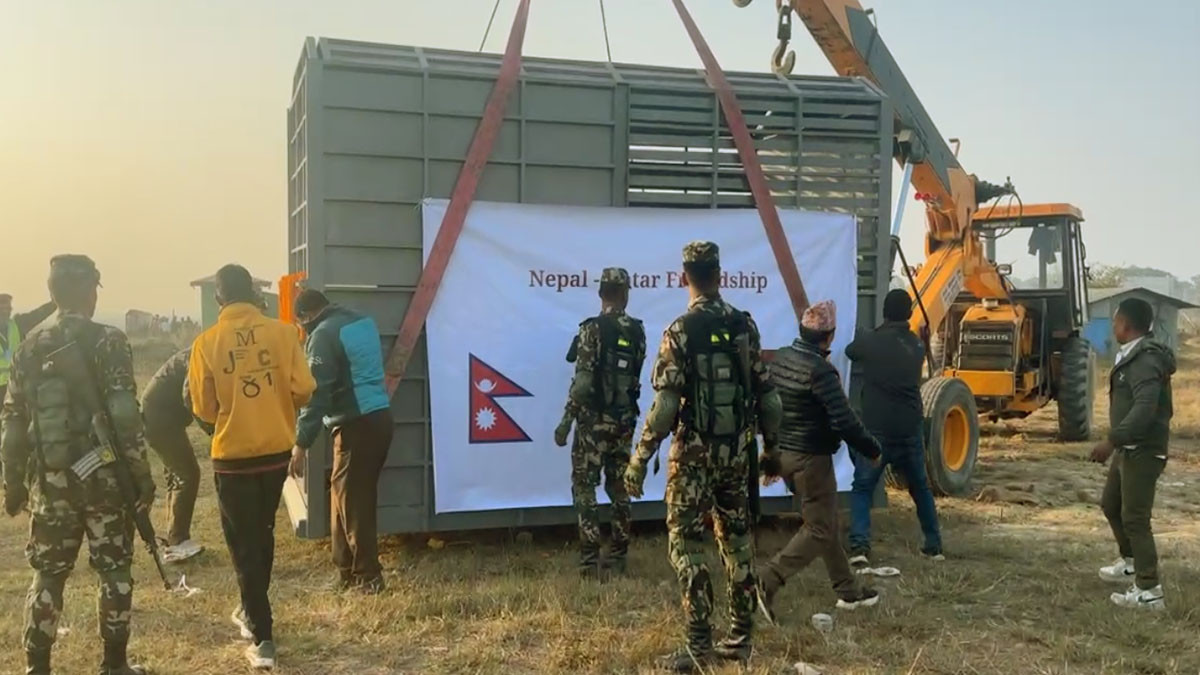 खगेन्द्र र रुद्रकली लिन भैरहवा आइपुग्यो जहाज