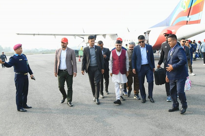 झापा जादै केपी ओली, विमानस्थलको सुरक्षा व्यवस्था कडा