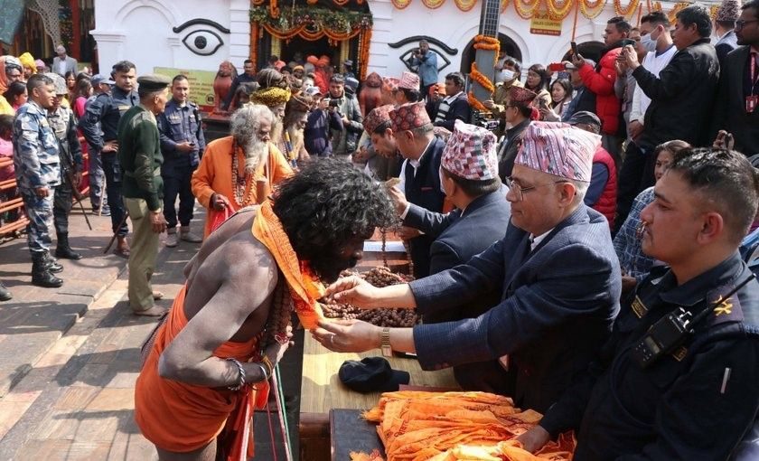 महाशिवरात्रिमा आएका साधुसन्तको बिदाइ