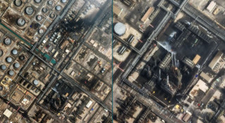 साउदीको तेल खानीमा ड्रोन प्रहार : स्याटेलाइट तस्बिरमा देखियो भीषण क्षतिको दृश्य