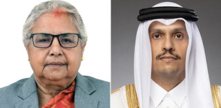 कतारका समकक्षीसँग प्रधानमन्त्रीकाे टेलिफोन वार्ता, नेपालीको हेरचाहबाट कृतज्ञ छु
