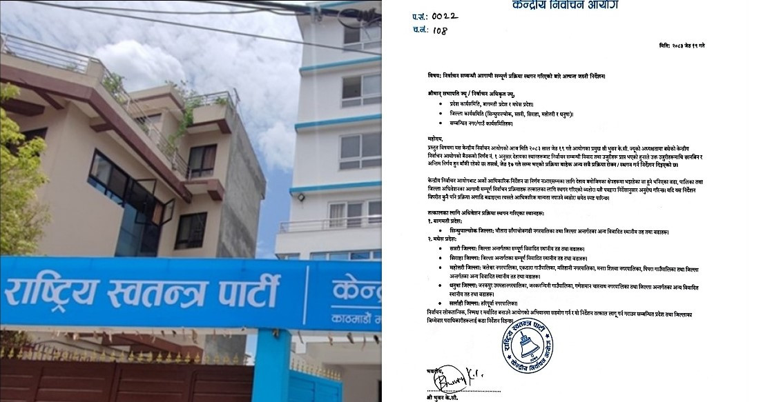 उजुरी परेपछि रास्वपाद्वारा विभिन्न स्थानका अधिवेशन स्थगित