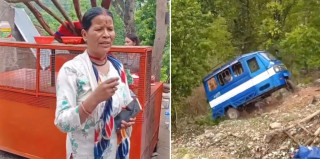 कैलालीमा वन अतिक्रमण हटाइरहेका कर्मचारीले टेम्पो नै भिरमा खसालेपछि…