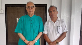 कांग्रेस विवाद समाधानका लागि महामन्त्री घिमिरेले भेटे नेता डा. कोइराला