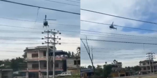 सुनसरीमा हेलिकप्टरबाट गस्ती सुरु, सेना पनि सडकमा