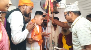गृहमन्त्रीले गरे टुटेश्वरनाथ महादेव मन्दिरमा विशेष पूजा