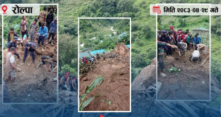 रोल्पामा पहिरोले घर पुरिँदा तीन जना बेपत्ता
