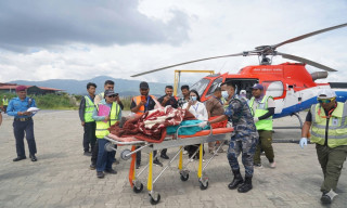 रसुवा बाढीका घाइतेलाई काठमाडौं ल्याइयो