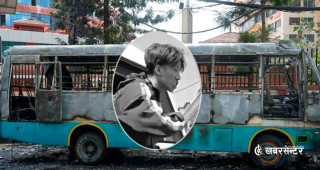 त्रिपुरेश्वर बस आगलागीमा मृत्यु भएका चालकको पहिचान खुल्यो